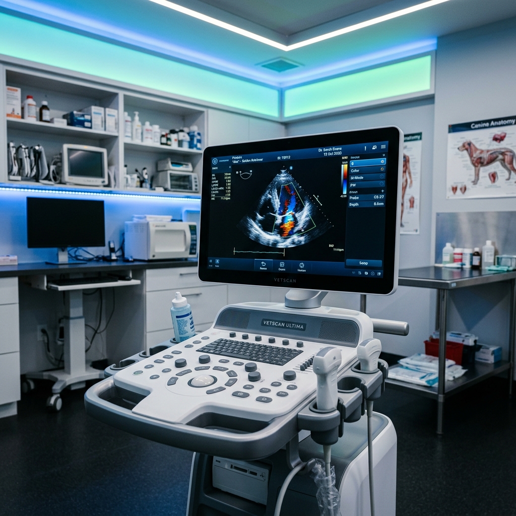 Equipamento de ultrassonografia veterinária do IRV